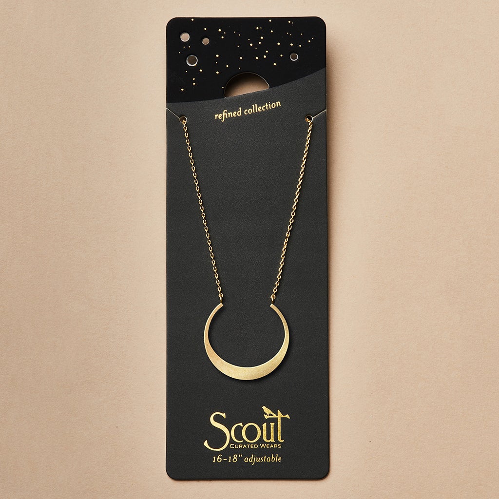 Refined Necklace Collection - Crescent/Gold