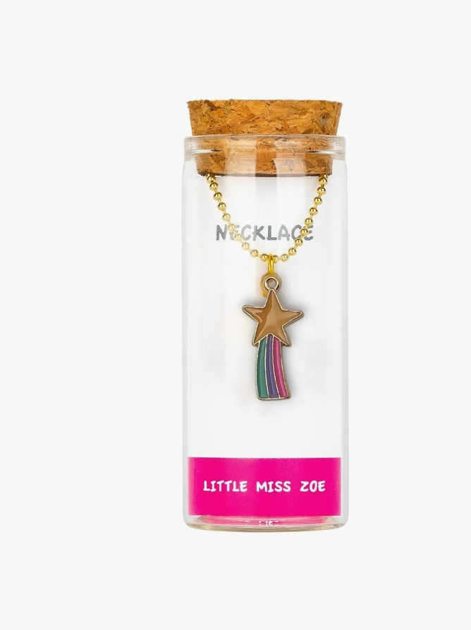Colorful Shooting Star Necklace in A Bottle