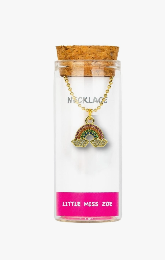 Sparkly Rainbow Necklace in A Bottle