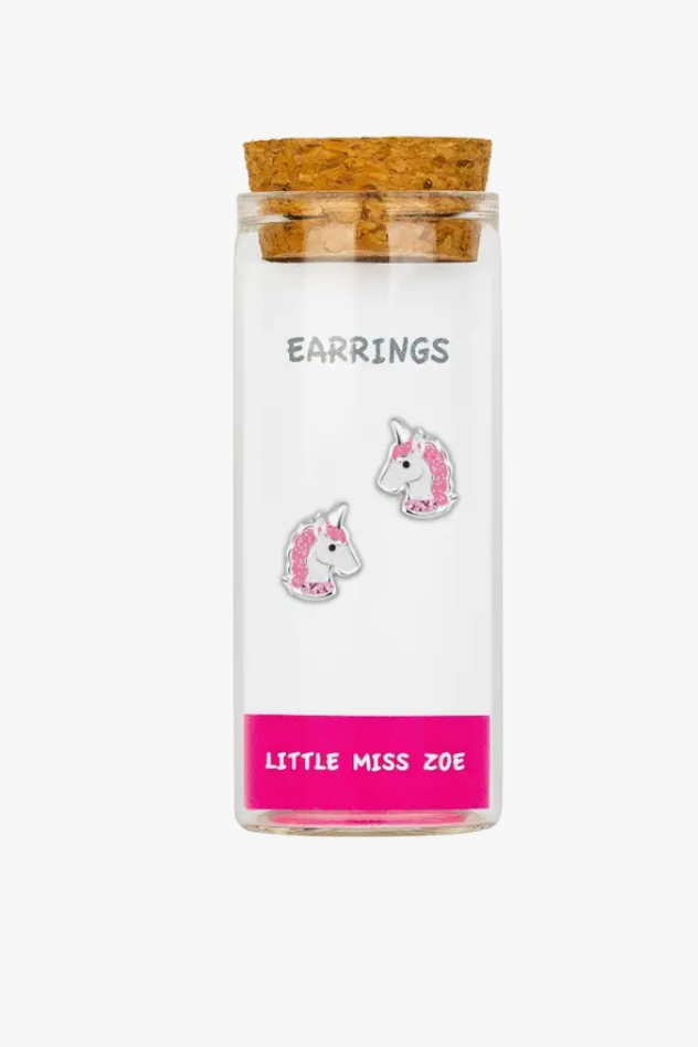 Unicorn Earrings in A Bottle