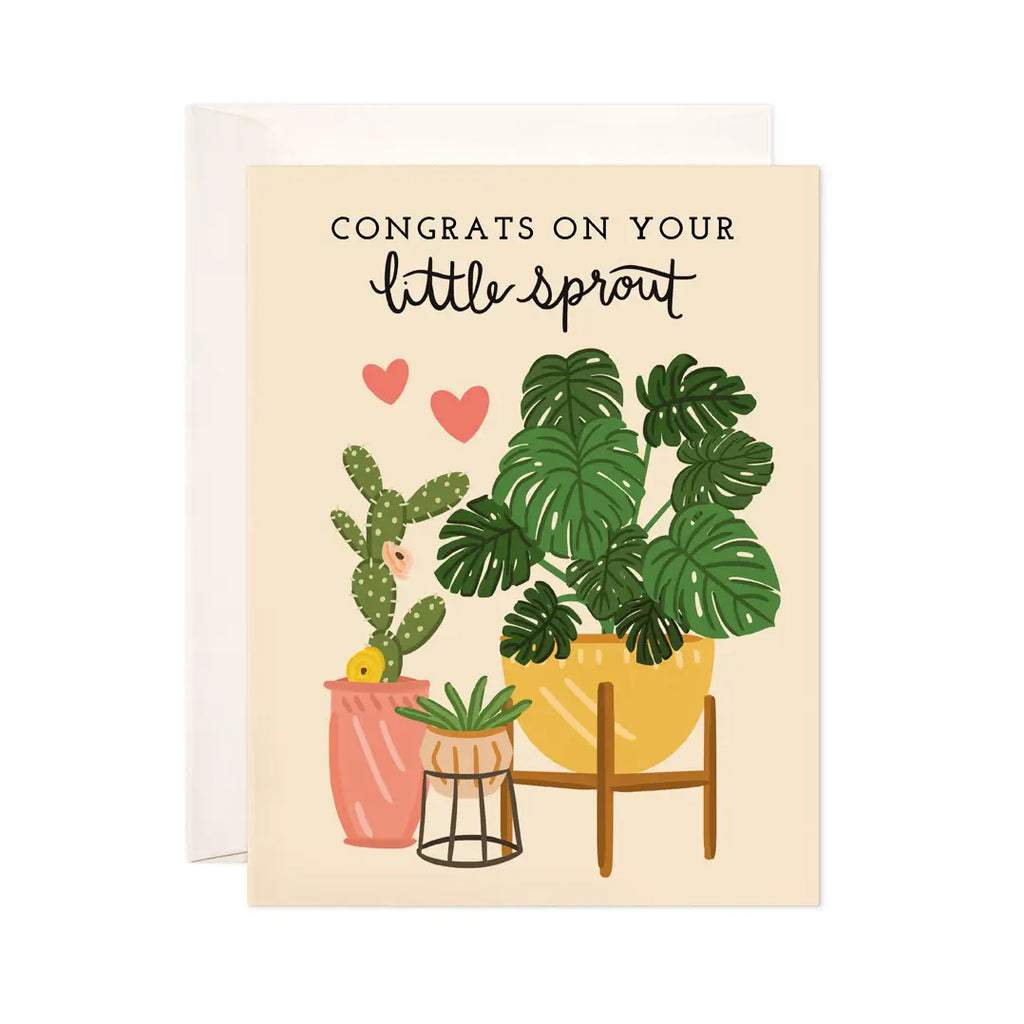 Little Sprout Greeting Card - Plants Baby Card