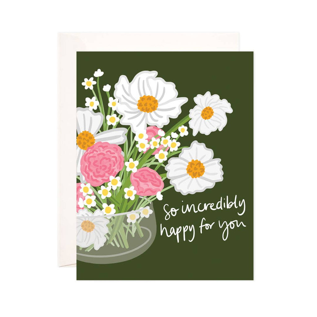 Happy Daisies Greeting Card - Summer Floral Congrats Card