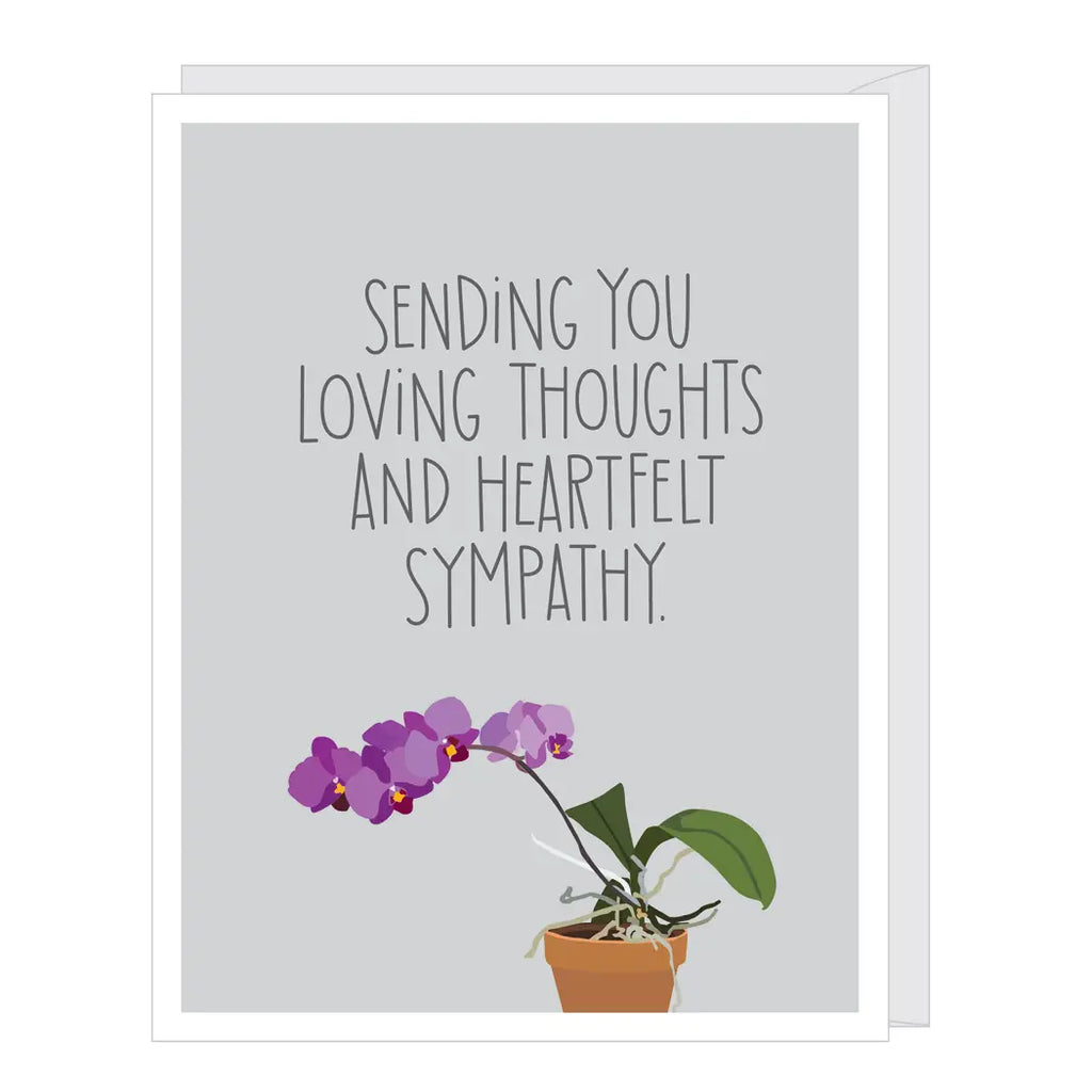Purple Orchid Sympathy Card