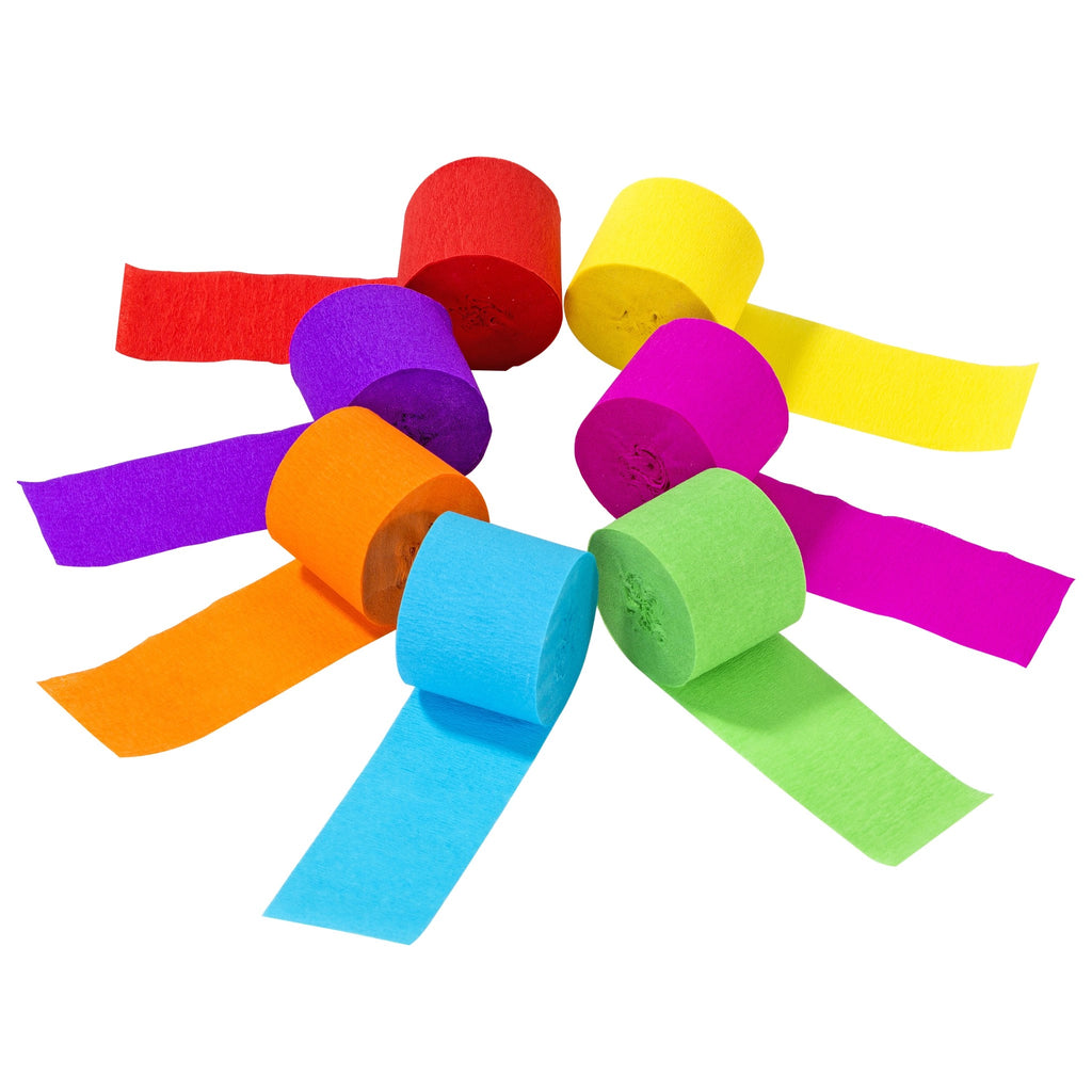 Rainbow Party Streamers - 7 Pack