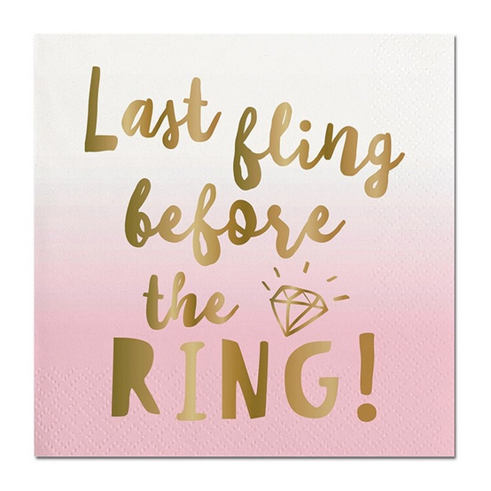 Last Fling Before the Ring Napkin- 20 Count