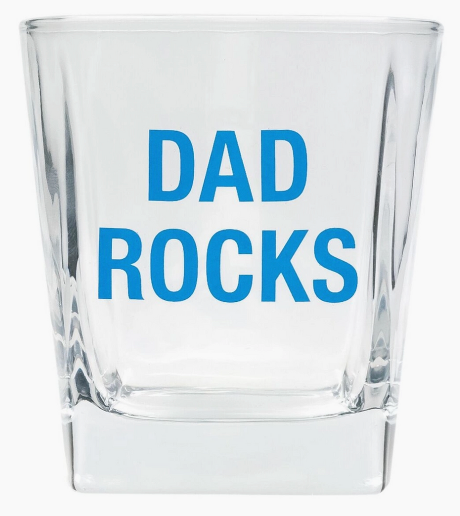 Dad Rocks Rocks Glass
