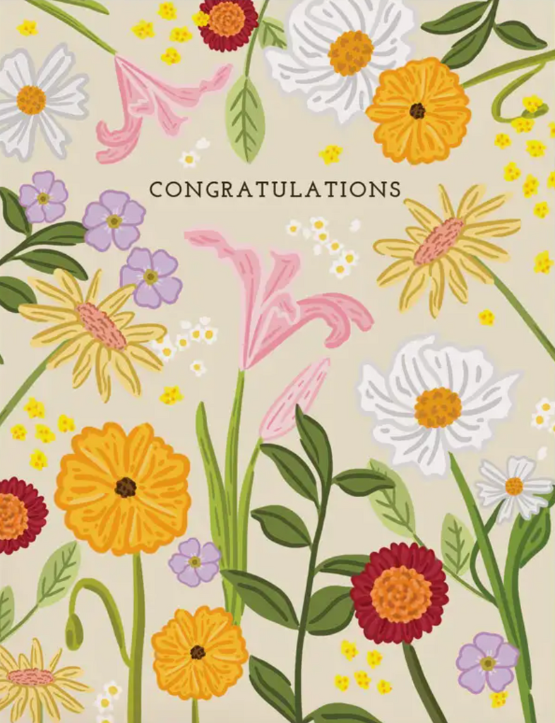 Wildflowers Congrats Greeting Card