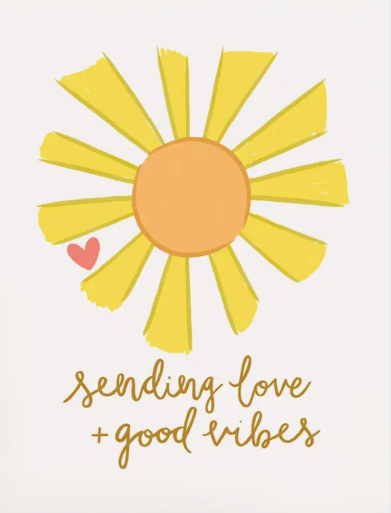 Love + Good Vibes Greeting Card
