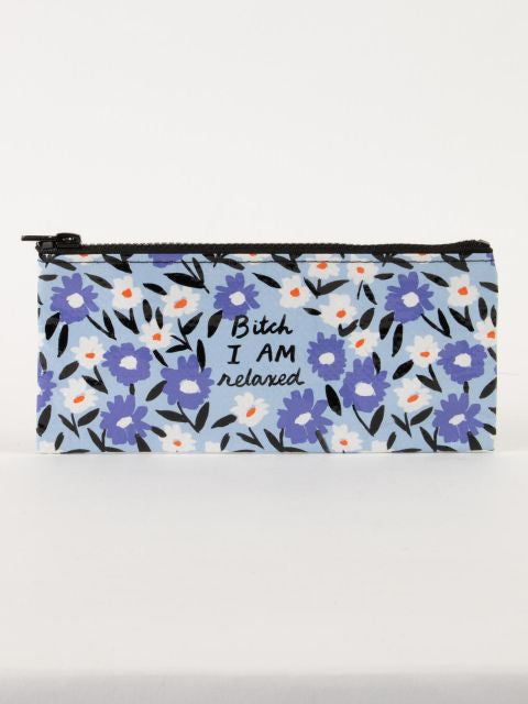 Blue Floral Pencil Case