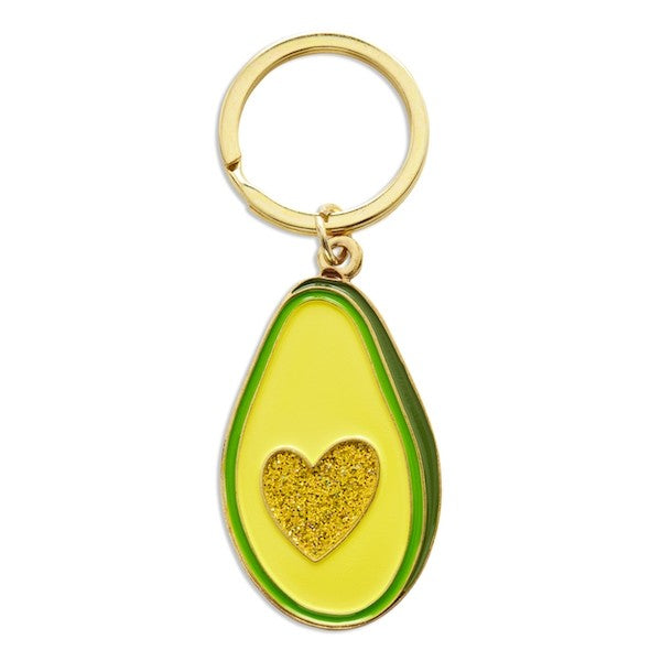 Avocado Heart Keychain