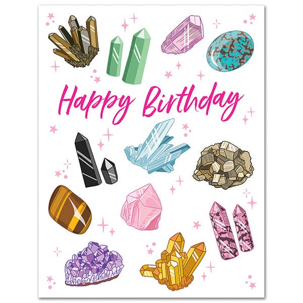 Crystals Birthday Card