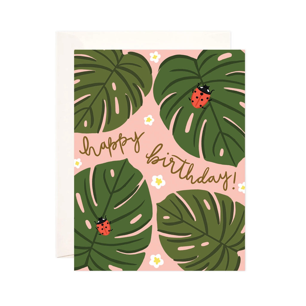 Monstera Birthday Greeting Card - Plants Birthday Card