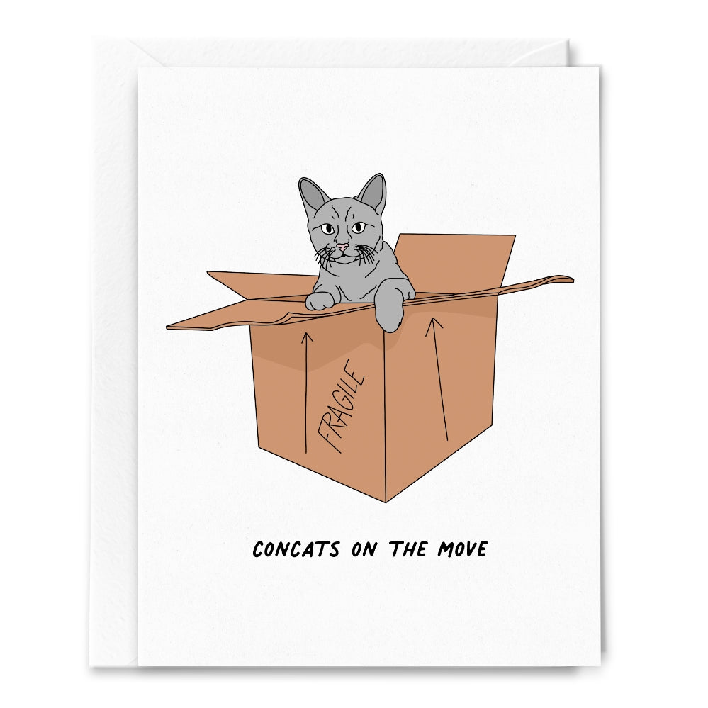 Concats On the Move Housewarming Card