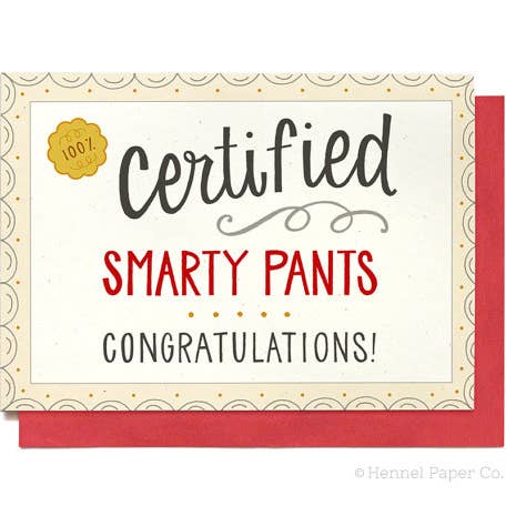 Grad Card - Certified Smarty Pants