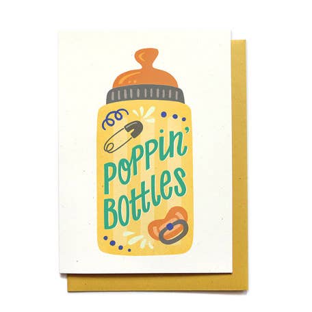 Baby Card - Poppin' Bottles