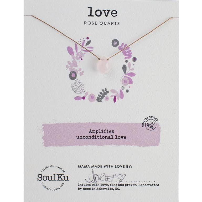 Rose Quartz Soul-Full of Light Necklace For Love - SFOL21