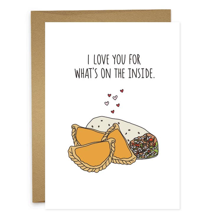 Love You On Inside Greeting Card