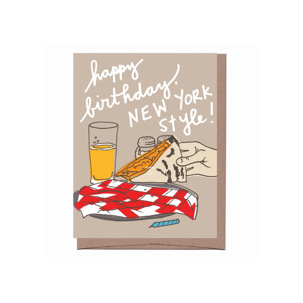 Scratch & Sniff NYC Pizza Birthday Greeting Card