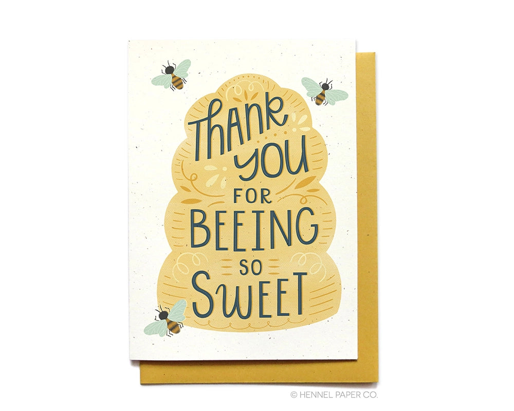 Thank You Card - Beeing So Sweet