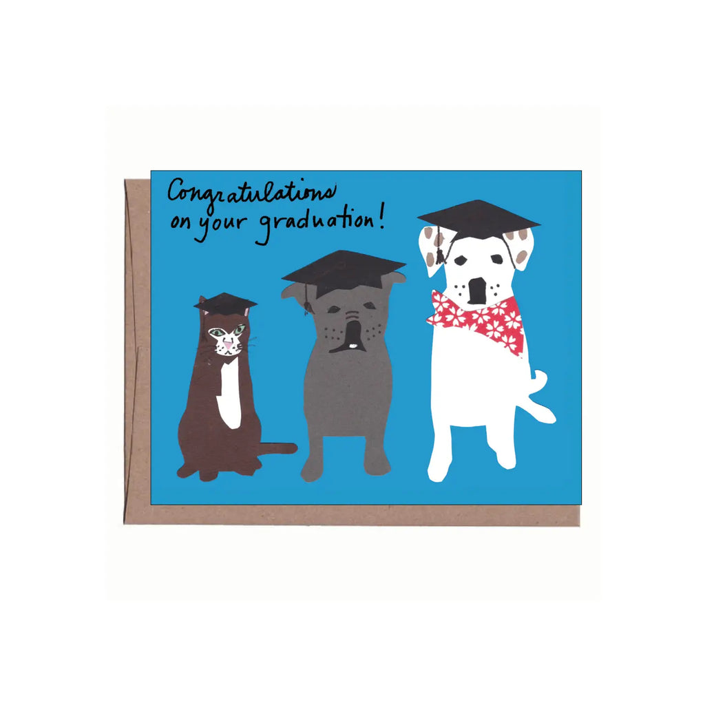 Grads Pets Greeting Card