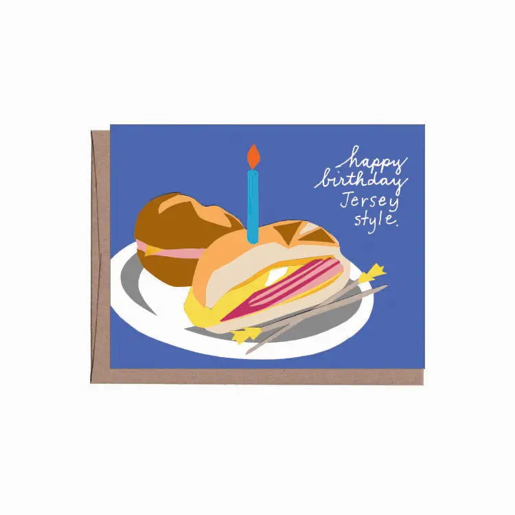 Porkroll Birthday Greeting Card- Jersey