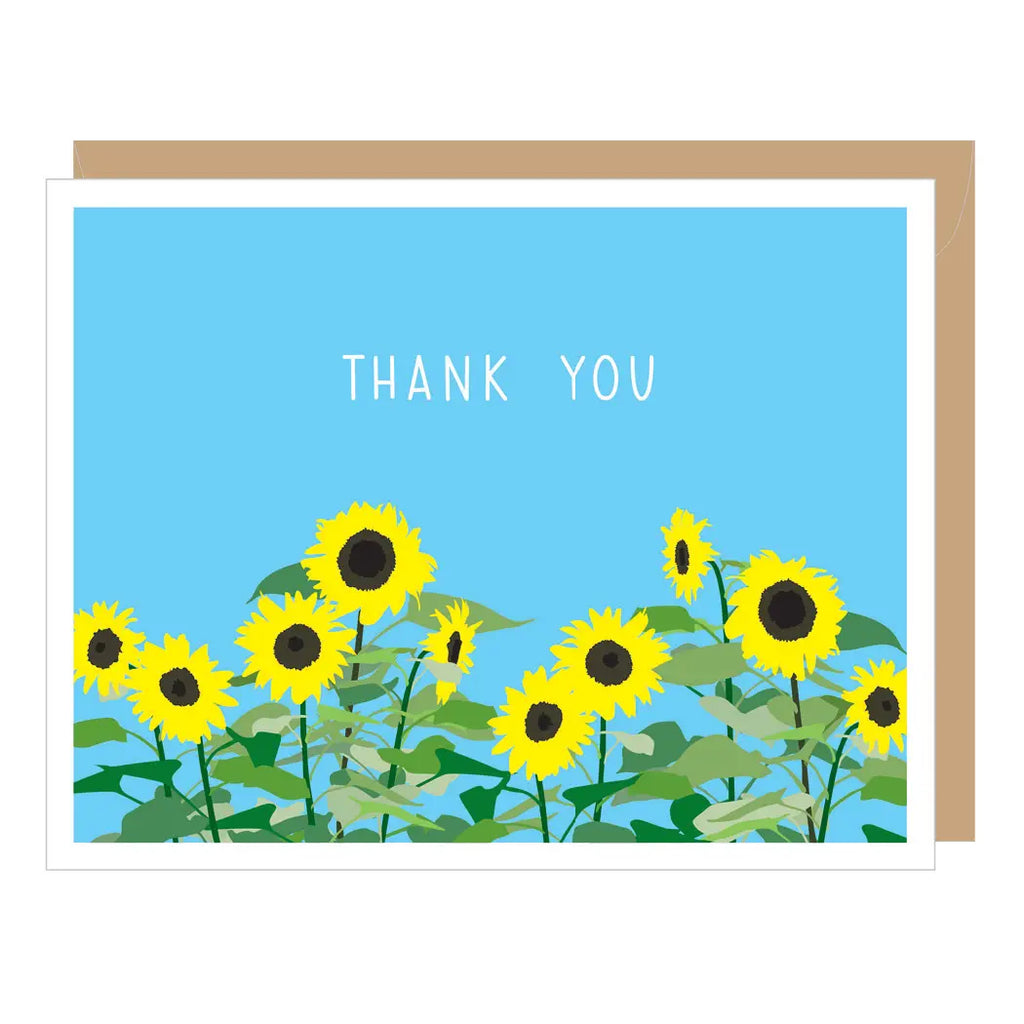 Sunflower Field Thank You Note Card