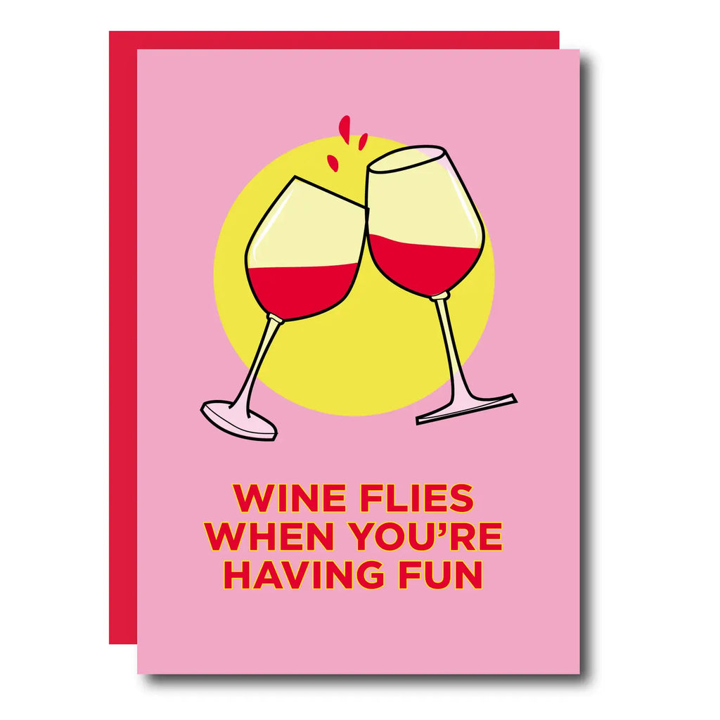 Wine Flies Greeting Card