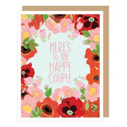Happy Couple Floral Wedding/Engagement Card