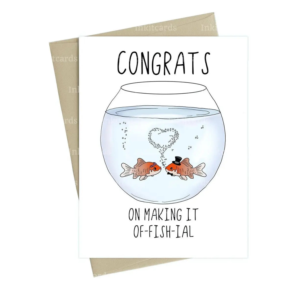 Of-fish-ial Engagement Card