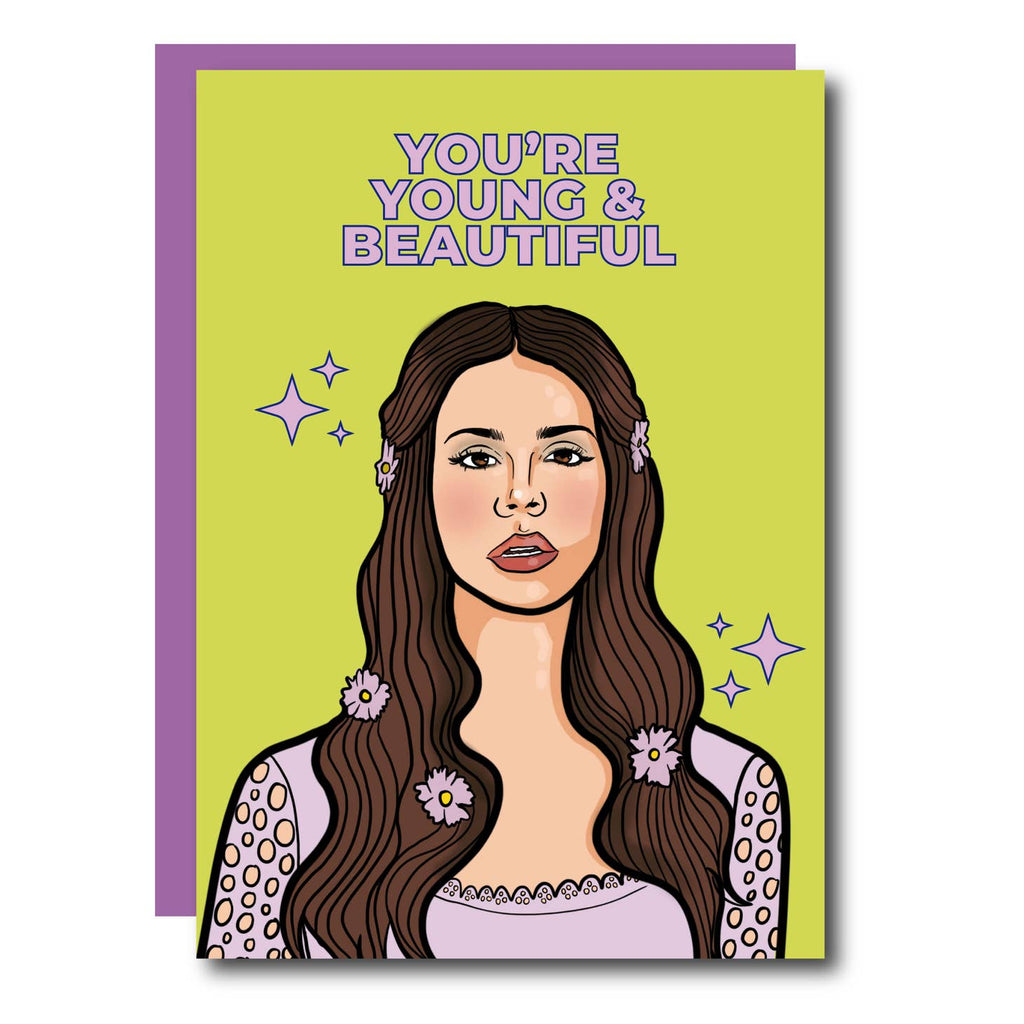 Young & Beautiful Lana Del Rey Greeting Card