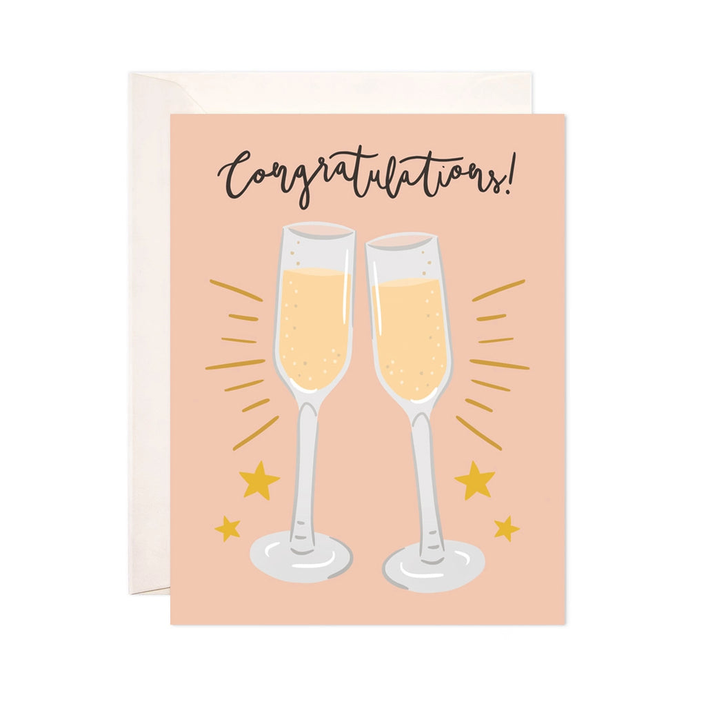 Cheers Congrats Greeting Card - Congratulations Card