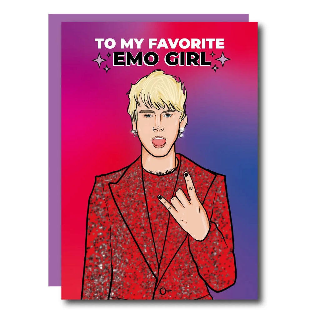 Favorite Emo Girl Machine Gun Kelly Valentine's Day Card
