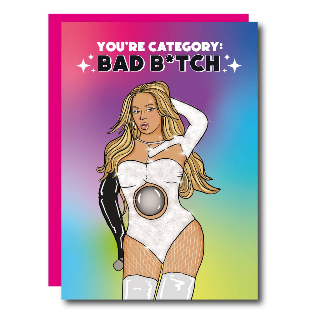 Beyonce Category Bad Bitch Greeting Card