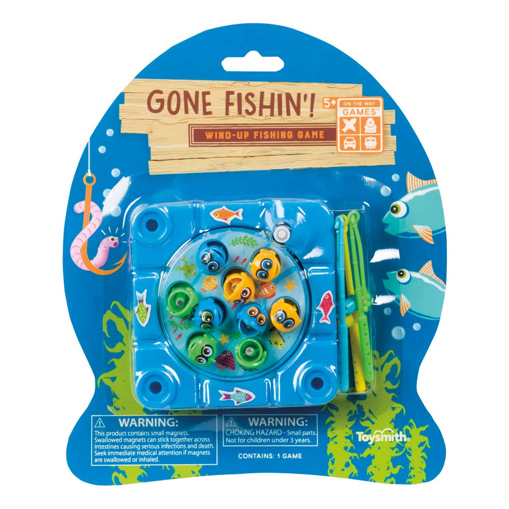 Toysmith Gone Fishin' Board or Travel Game, Blue