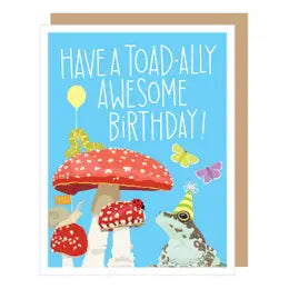 Toad and Toadstools Birthday Card