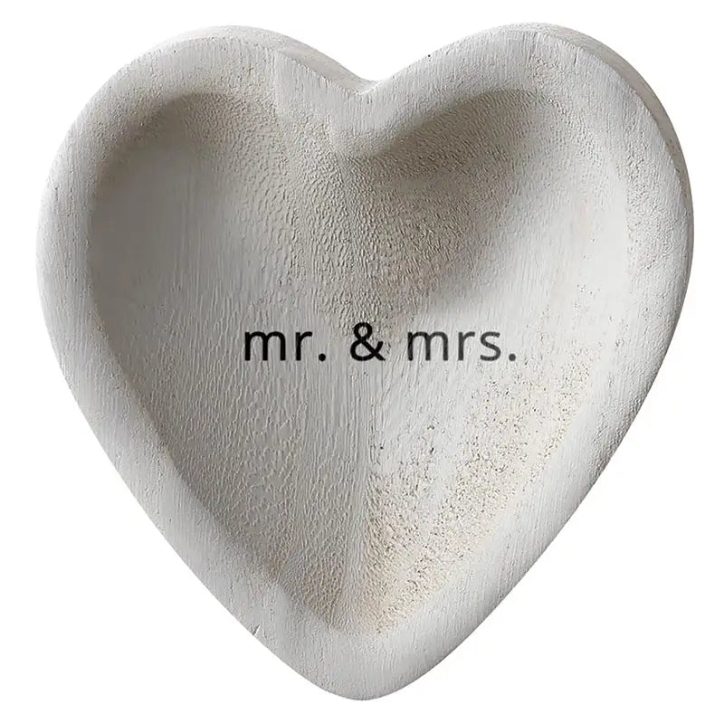 Heart Tray-Mr & Mrs-Grey