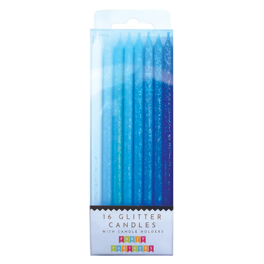 Tall Blue Gradient 16 Candle Set