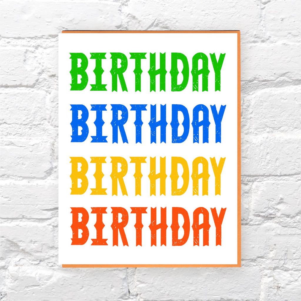 4 Bdays Colorful Birthday Card