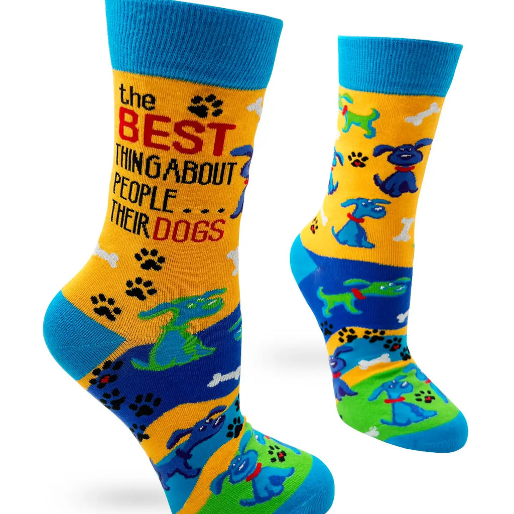 The Best Thing About People Their Dogs Women's Novelty Crew Socks