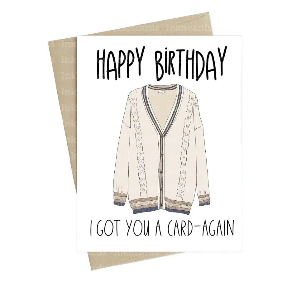 Cardigan Birthday Card
