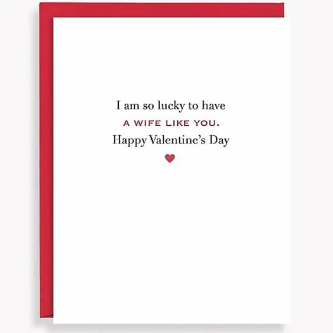 To My Wife Valentine's Day Card