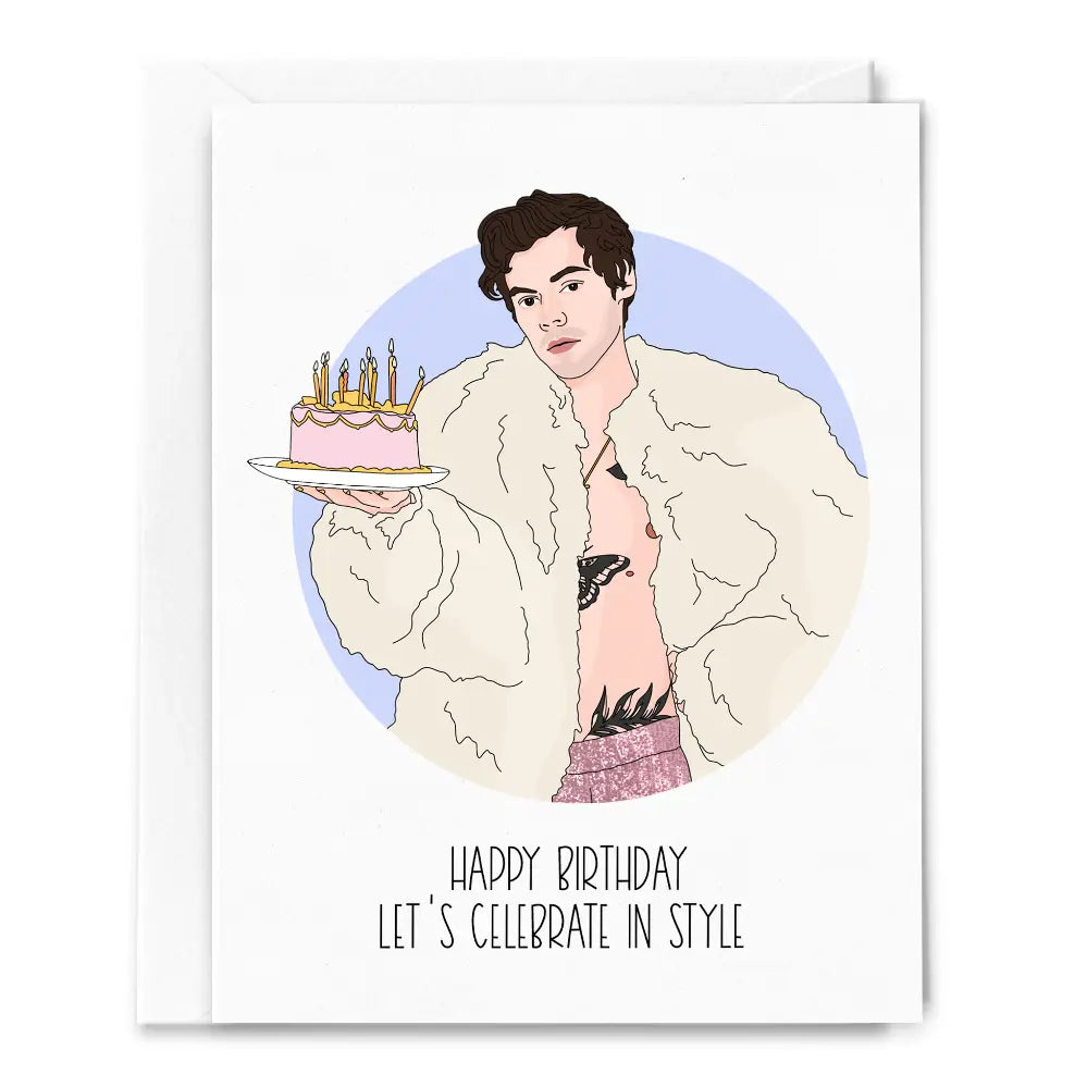 Let's Celebrate in Style, Harry Styles, Birthday Card