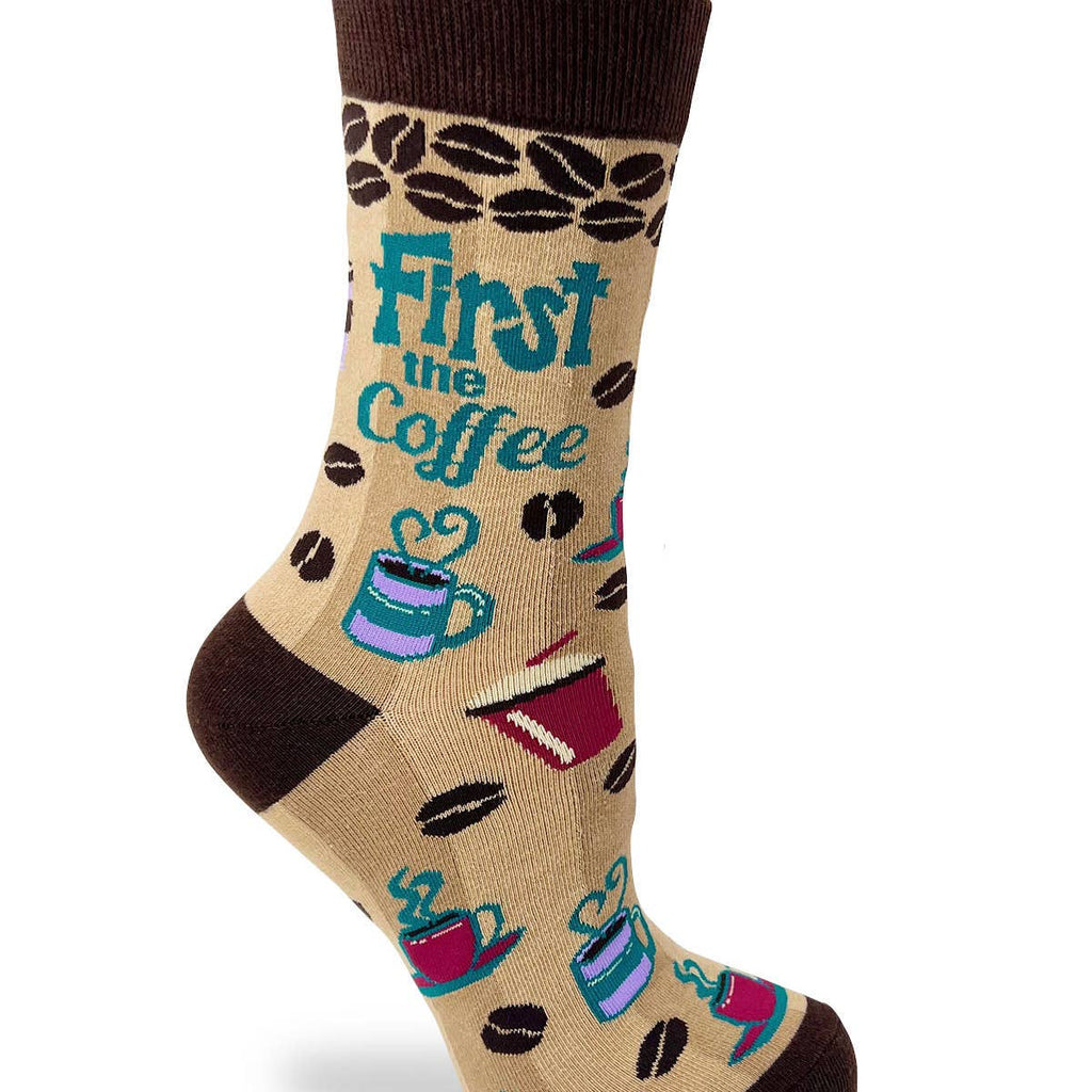 First the Coffee Then the Things Women's Crew Socks