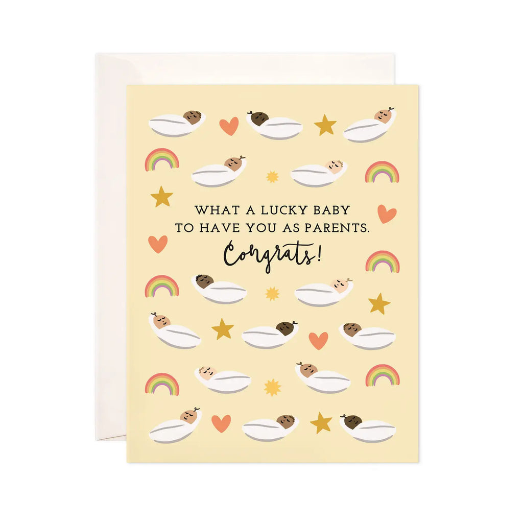 Lucky Baby Greeting Card - New Baby Card