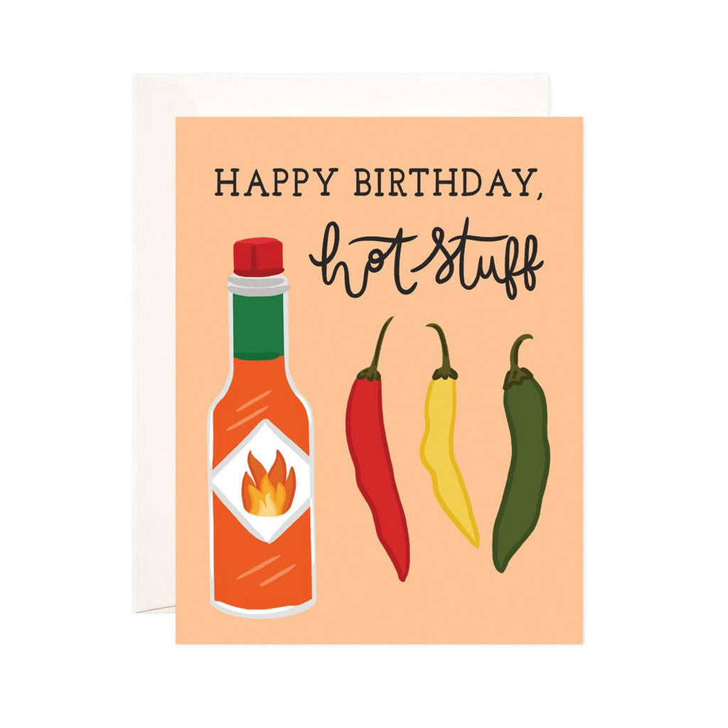 Hot Stuff Birthday Greeting Card - Punny Birthday Card