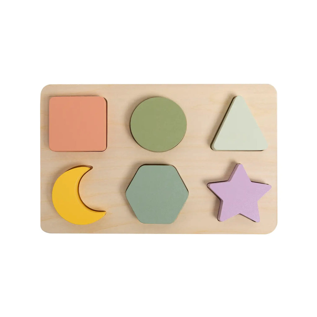 Wooden Shapes Puzzle, Developmental Learning Toy