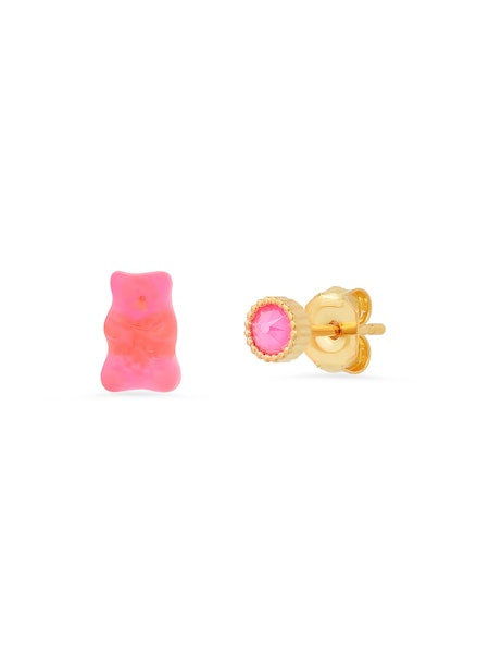 Gummy Bear Mismatched Studs Pink