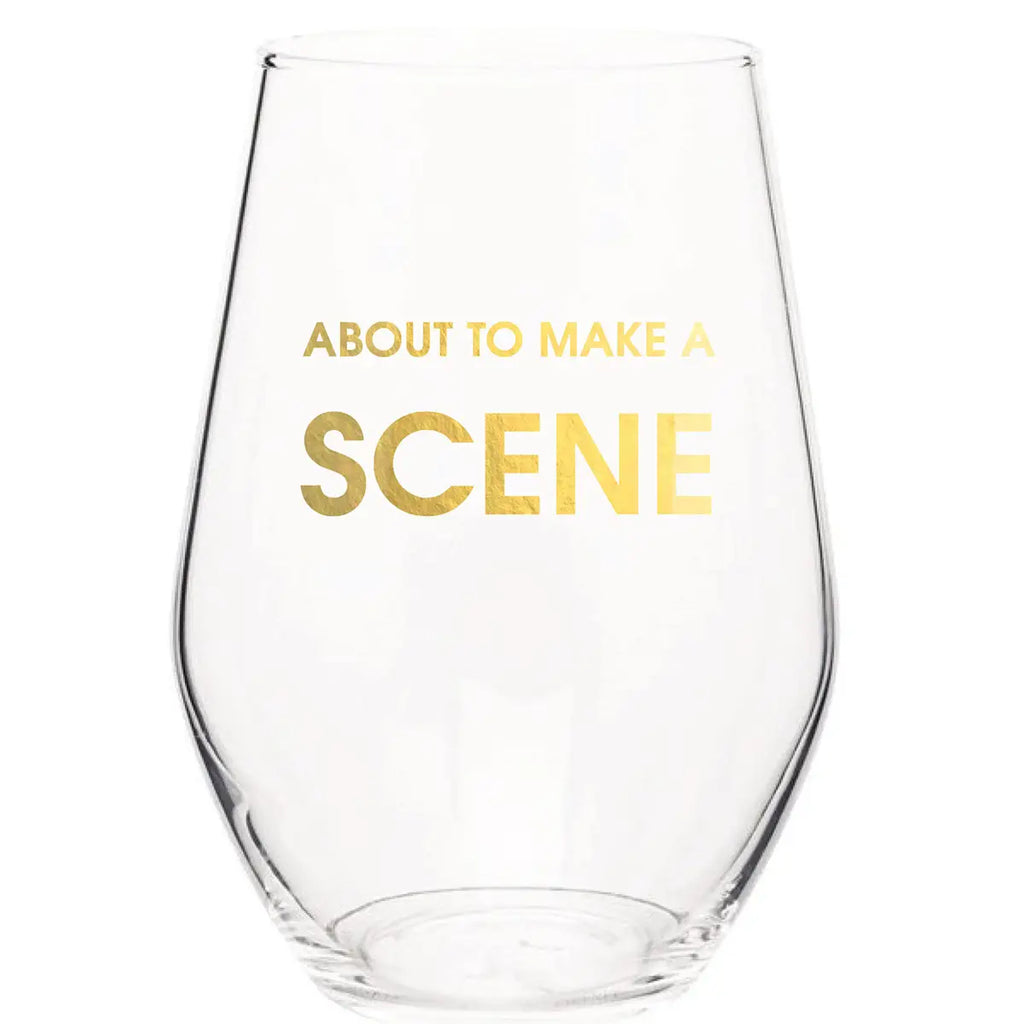 About To Make A Scene - Gold Foil Wine Glass