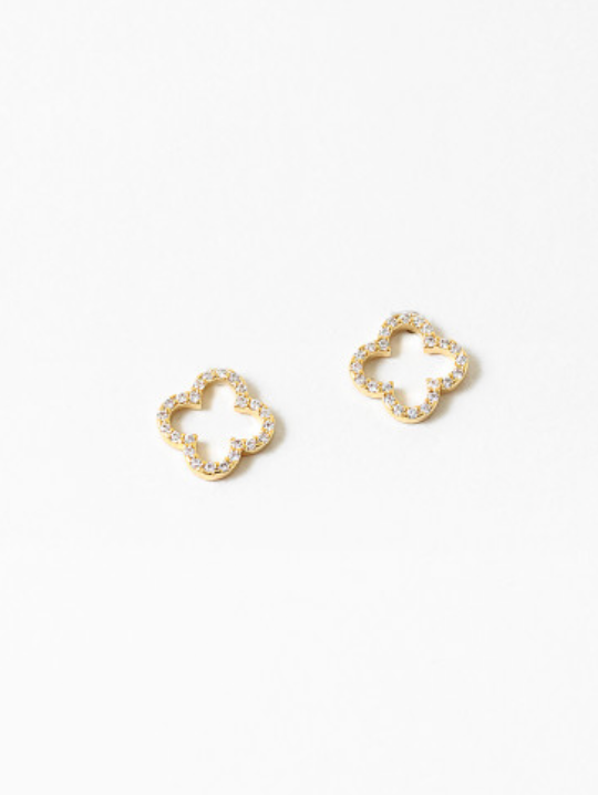 Clover Gold Dipped Studs