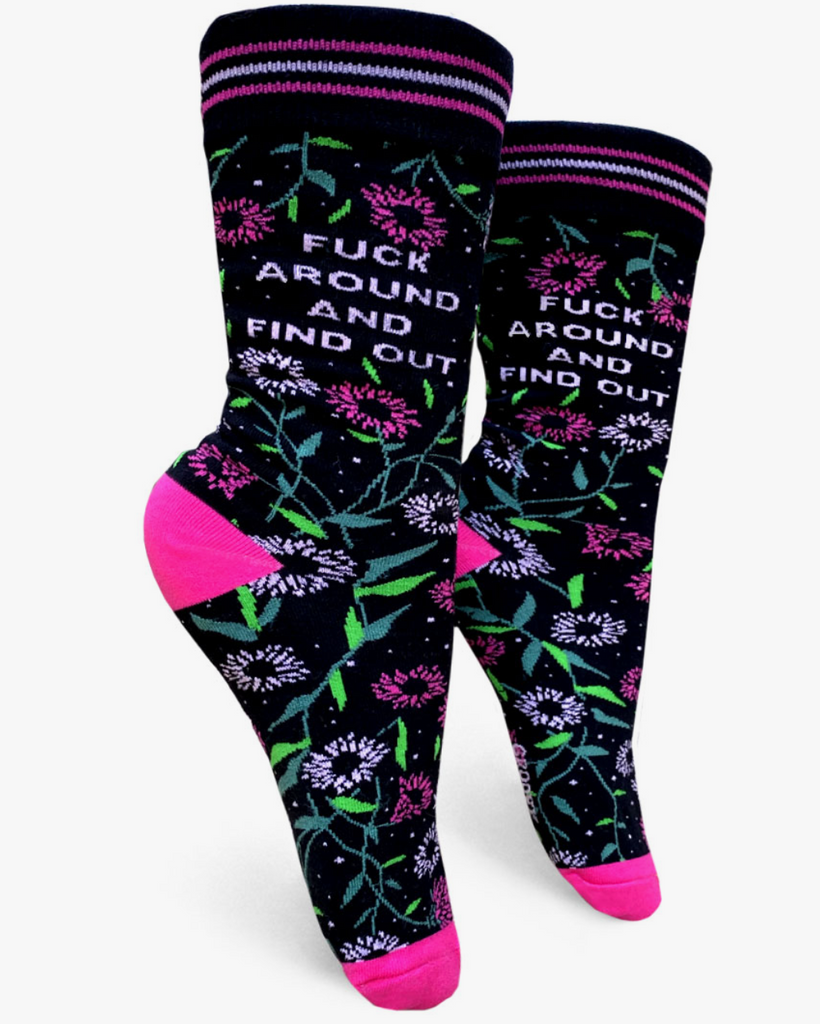 Fuck Around and Find Out Women'S Crew Socks